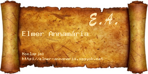 Elmer Annamária névjegykártya